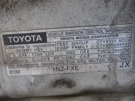 2012 Toyota Prius C White 1.5L AT #Z24593